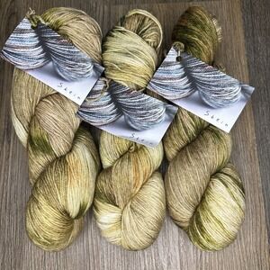 Skein Yarn Merino Cashmere Fingering 3 Skeins "Make Hay While The Sun Shines"